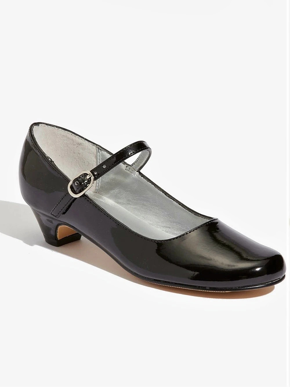 Nina Seeley Black Patent Mary Jane Heels Girls Size 2M Dress Shoes